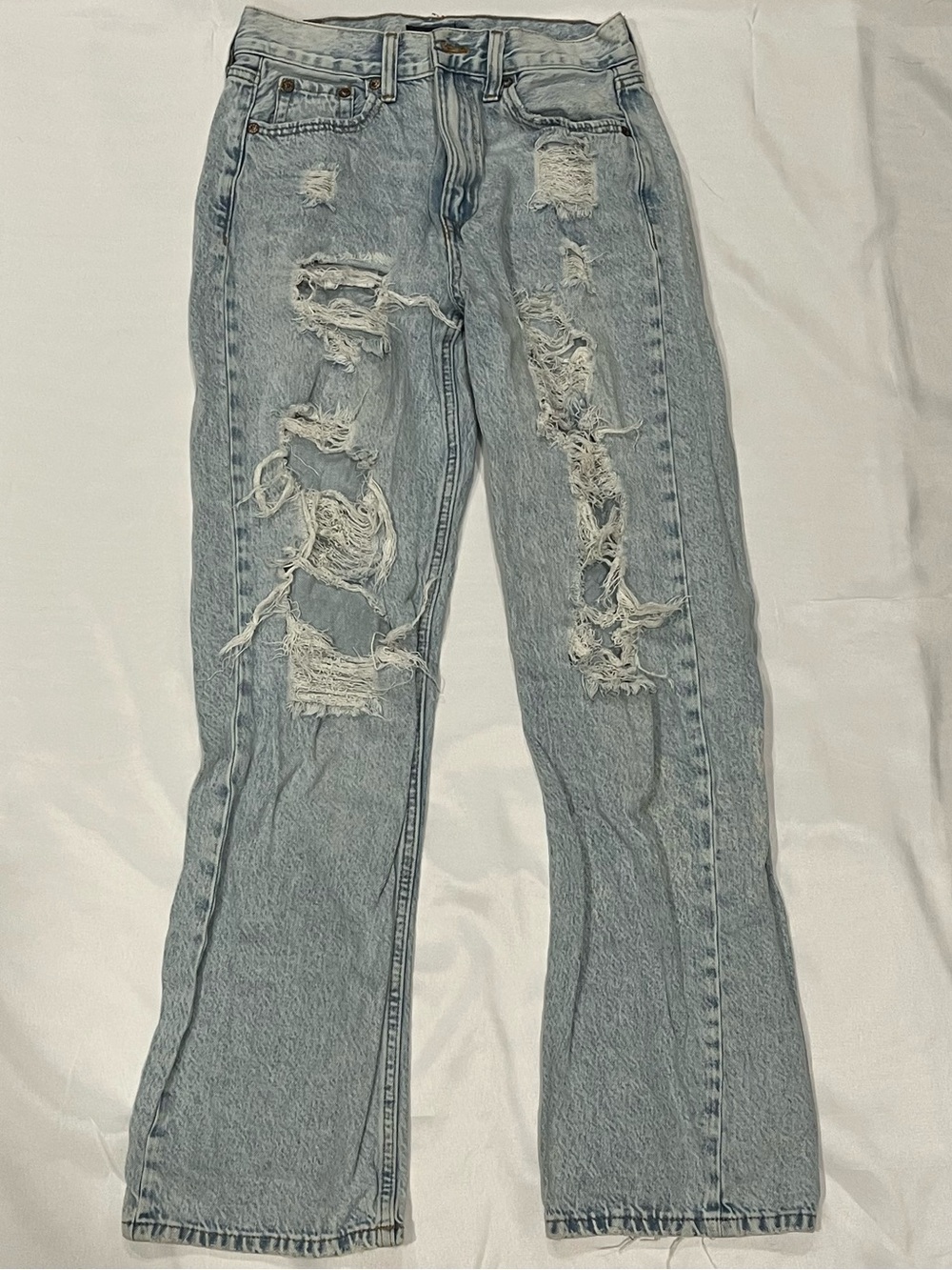 Aeropostale Light Blue Distressed Flare Jeans